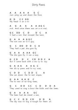 Dirty Paws โน้ตตัวอักษรเปียโนโดย Of Monsters and Men - Arr.Coleign Agdore