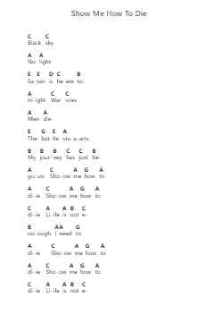 Show Me How To Die Nota surat piano oleh Battle Beast - Arr.Ligreen