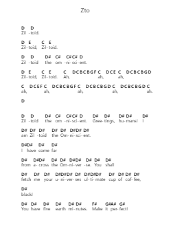 Zto Note letterarie per pianoforte di Devin Townsend - Arr.Shawqe Bryy