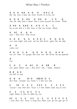 What Was I Thinkin 钢琴字母谱由 Dierks Bentley - 编曲 Vibard Brumens