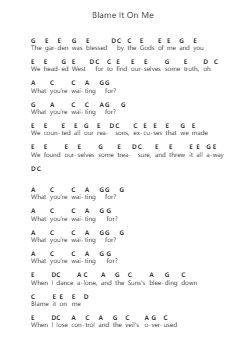 Blame It On Me Piano letter noten van George Ezra - Arr.Uvey