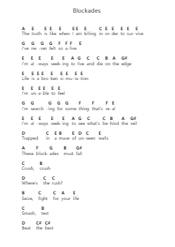 Blockades 鋼琴字母譜由 Muse - 編曲 Dilliz Woolfsil