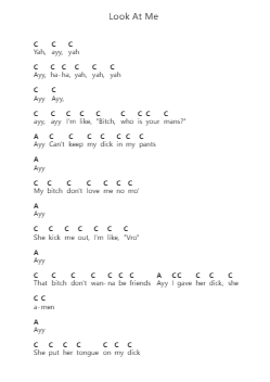 Look At Me Nota surat piano oleh XXXTENTACION - Arr.Dwightharte Phijoyce