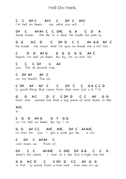 Hell On Heels Ghi chú đàn piano bởi Pistol Annies - Arr.Lhous Veholmes