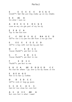 Perfect 钢琴字母谱由 Anne-Marie - 编曲 Beautle