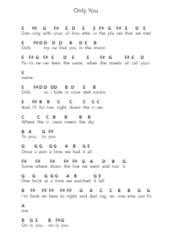Only You पियानो पत्र नोट्स द्वारा Cheat Codes - Arr.Alsriah