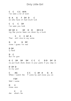 Dirty Little Girl Piano letter noten van Elton John - Arr.Blantiane Hobrob