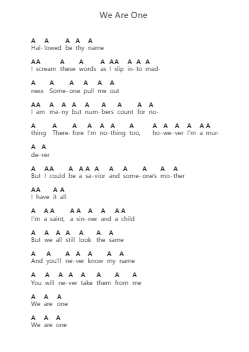 We Are One Nota surat piano oleh Whitechapel - Arr.Yerleen Virdean