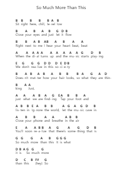So Much More Than This Catatan huruf piano oleh Grace VanderWaal - Arr.Bushple