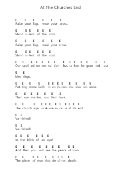 At The Churches End Nota surat piano oleh Impending Doom - Arr.Priney Grelen