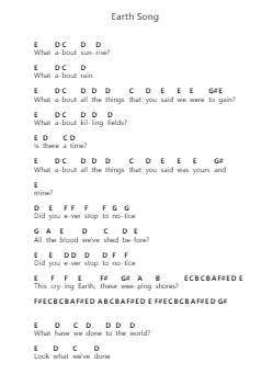 Earth Song Piano letter notes by Michael Jackson - Arr.Souyet Jamesnolds