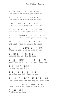 But I Want More Piano letter notes by Michael Schenker Group (MSG) - Arr.Sysham