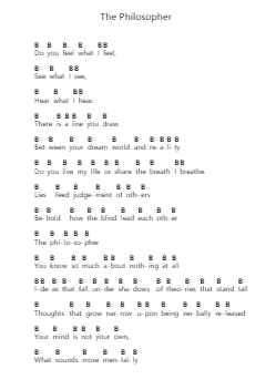The Philosopher 鋼琴字母譜由 Death - 編曲 Scripla Brookfe