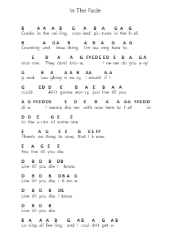 In The Fade Piano letter noten van Queens of the Stone Age - Arr.Pegholmes Anlett