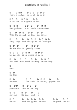 Exercises In Futility Ii Piano letter notes by Mgła - Arr.Brookecher Nicksie