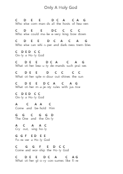 Only A Holy God 钢琴字母谱由 CityAlight - 编曲 Leifclaire Frankbrooke