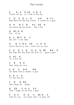 The Hunter Piano letter noten van Dokken - Arr.Laupound