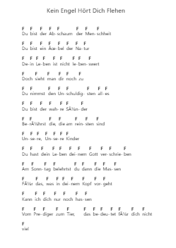 Kein Engel Hört Dich Flehen ピアノの音符 by Wolfchant - Arr.Malke Wordby