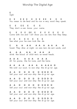 Worship The Digital Age Catatan huruf piano oleh Whitechapel - Arr.Maugvia Browninglogg
