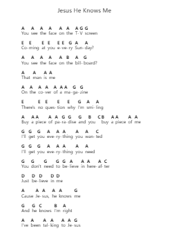 Jesus He Knows Me 피아노 악보 Ghost - 편곡 Louiste