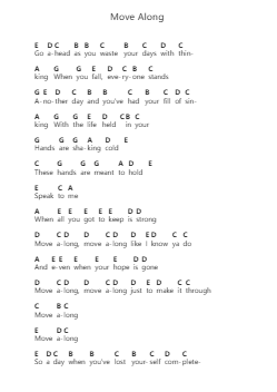 Move Along Nota surat piano oleh The All-American Rejects - Arr.Dougnick Steinmeo