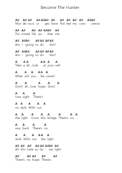 Become The Hunter Ghi chú đàn piano bởi Suicide Silence - Arr.Mcdel Auriah