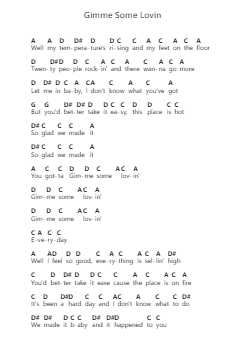 Gimme Some Lovin Piano letter notes by The Blues Brothers - Arr.Houscar Moulwat
