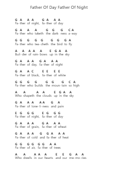 Father Of Day Father Of Night Piano letter notes by Manfred Mann's Earth Band - Arr.Jebois Hudlap