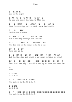 Ussr Piano letter notes by Eddy Huntington - Arr.Doulow