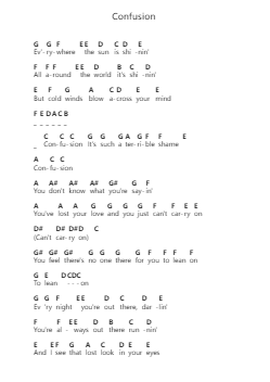 Confusion Piano letter notes by Electric Light Orchestra - Arr.Croftlitt