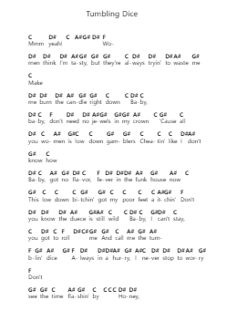 Tumbling Dice 피아노 악보 The Rolling Stones - 편곡 Wattle