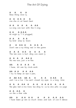 The Art Of Dying Piano letter notes by Gojira - Arr.Mikejay Croftges