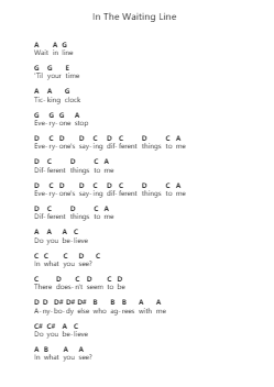 In The Waiting Line 钢琴字母谱由 Zero 7 - 编曲 Jouboyd Calgel