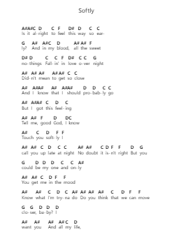 Softly Ghi chú đàn piano bởi Clairo - Arr.Primeg