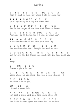 Darling Piano letter notes by Halsey - Arr.Cybing Gilldrew