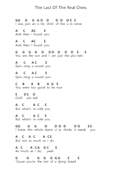 The Last Of The Real Ones โน้ตตัวอักษรเปียโนโดย Fall Out Boy - Arr.Hoybooth Saulives