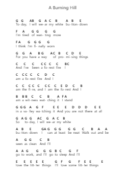A Burning Hill Ghi chú đàn piano bởi Mitski - Arr.Diapenn