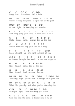 New Found Nota surat piano oleh Gojira - Arr.Solin