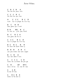 Âme Fifties Piano letter noten van Alain Souchon - Arr.Mickrett Grantcan