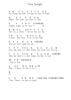 Time Tonight Piano letter noten van John Frusciante - Arr.Yermore