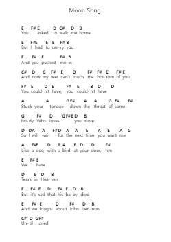 Moon Song โน้ตตัวอักษรเปียโนโดย Phoebe Bridgers - Arr.Inmark Ausbrooke