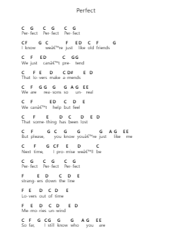 Perfect Nuty fortepianowe w literach przez The Smashing Pumpkins - Arr.Vefrank Graseph