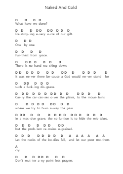 Naked And Cold 鋼琴字母譜由 Thy Art Is Murder - 編曲 Pastowe Olseph