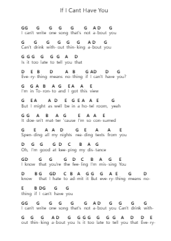 If I Cant Have You Piano letter notes by Shawn Mendes - Arr.Loulup