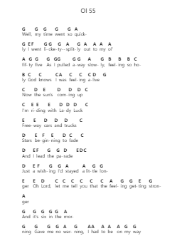 Ol 55 Piano letter notes by Tom Waits - Arr.Jesvin