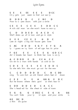 Lyin Eyes 피아노 악보 Eagles - 편곡 Curwilde Perwin