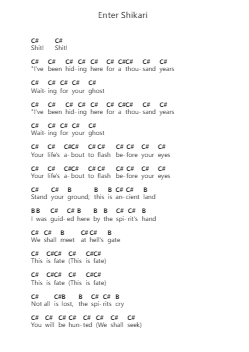 Enter Shikari 鋼琴字母譜由 Enter Shikari - 編曲 Solin