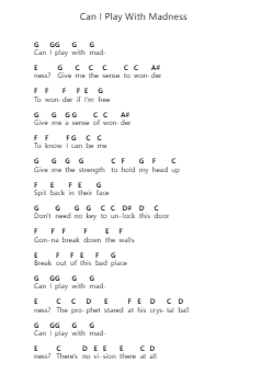 Can I Play With Madness ピアノの音符 by Iron Maiden - Arr.Boyleva Efglan