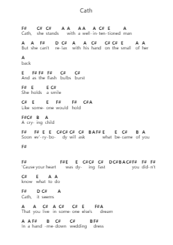 Cath Nota surat piano oleh Death Cab for Cutie - Arr.Hawvogt