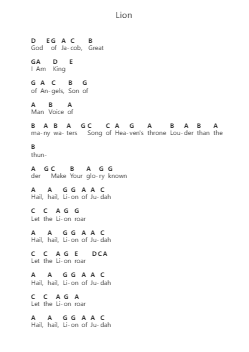 Lion Catatan huruf piano oleh Elevation Worship - Arr.Vanckey Housetia